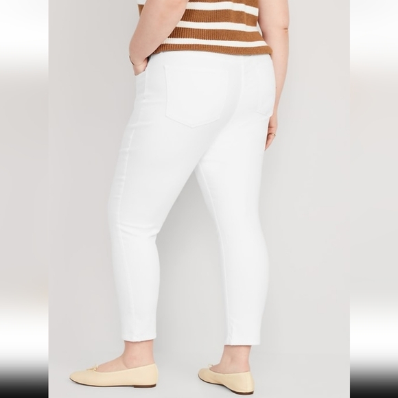 {Old Navy} High Rise Wow Super-Skinny White Jeans - Size 16 - Picture 3 of 14
